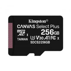 Cartão de Memória Kingston 256GB Canvas 100MB/s Micro SD