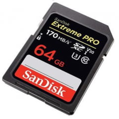 Cartão de Memória SanDisk 64GB Extreme PRO 170MB/s 4K