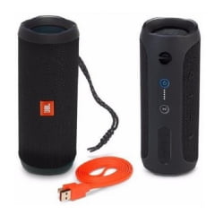 Caixa de Som Bluetooth JBL Flip 4 Portátil Black
