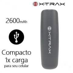 Carregador Portátil Xtrax Power Bank 2600 mAh p/ Smartphone